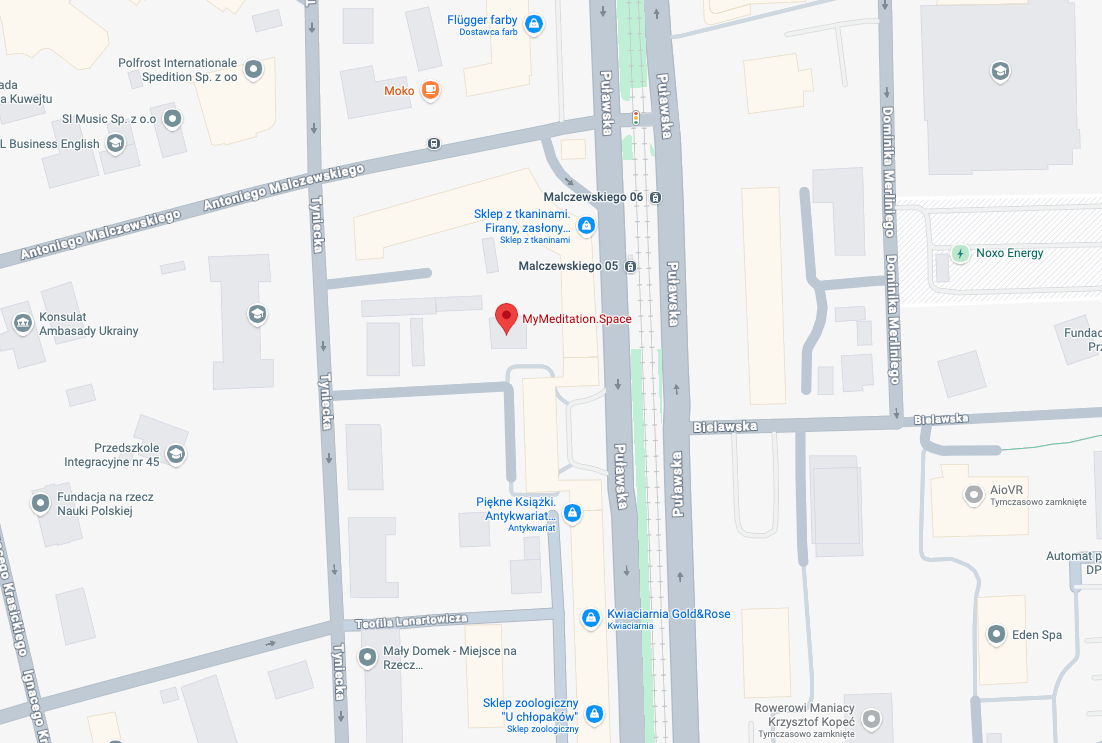 Lokalizacja My Meditation Space na Moktowie, Warszawa